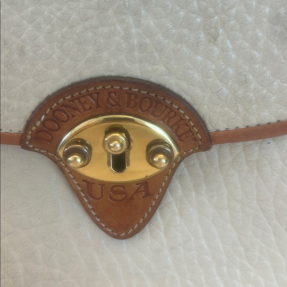 Vintage Dooney & Bourke AWL Calvary Spectator Taupe Brown Leather Crossbody Bag - Picture 5 of 9